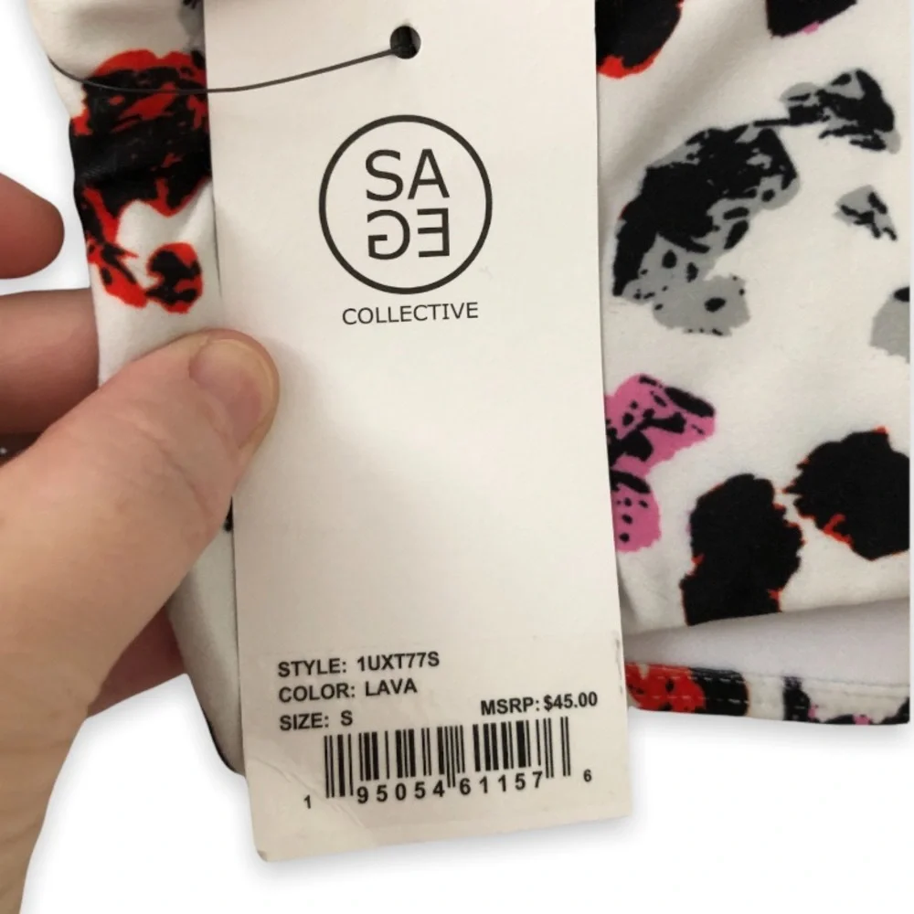 🏃🏽‍♀️Ivory Racerback Activewear Set Multicolor Animal Print SAGE COLLECTIVE - Picture 10 of 16